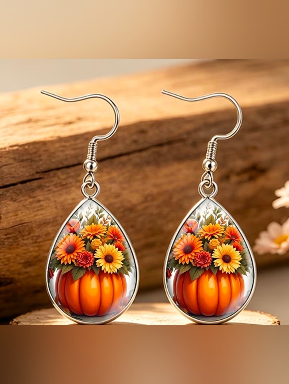 $8 Each Or Bundle 5/$20 Autumn Pumpkin Teardrop Fall Drop Earrings